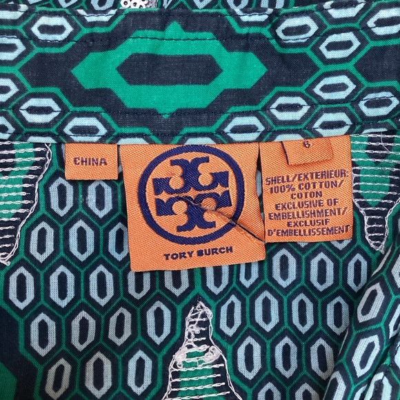 Tory Burch Top 21091121 Kelly Green/Navy Clear Sequins - Picture 6 of 9